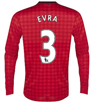 2012-13 Man Utd Nike Long Sleeve Home (Evra 3)