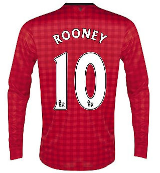2012-13 Man Utd Nike Long Sleeve Home (Rooney 10)