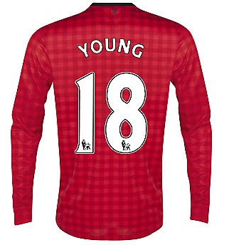 2012-13 Man Utd Nike Long Sleeve Home (Young 18) - Kids