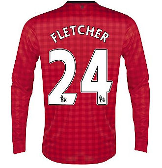 2012-13 Man Utd Nike Long Sleeve Home (Fletcher 24) - Kids
