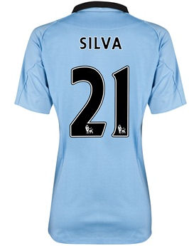 2012-13 Man City Womens Home Shirt (David Silva 21)