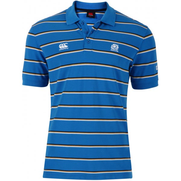 2012-13 Scotland Stripe Polo Shirt (Blue)