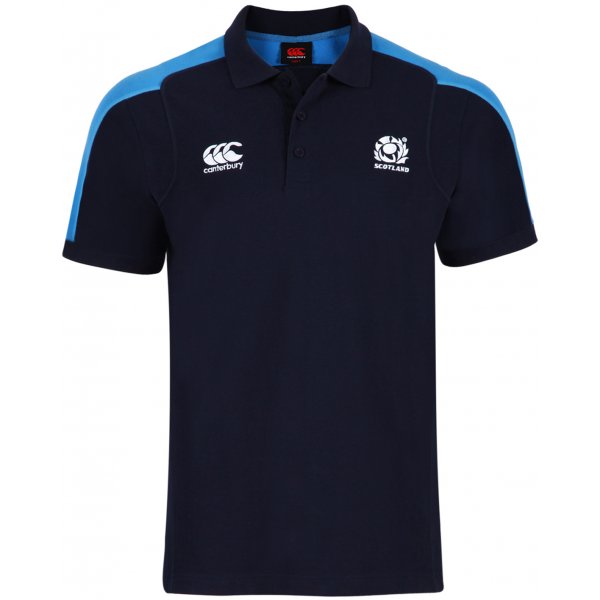2012-13 Scotland Cut and Sew Cotton Polo Shirt (Navy)