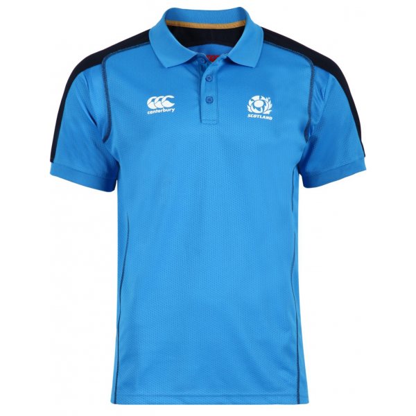 2012-13 Scotland Cut and Sew Dry Polo Shirt (Blue)