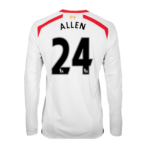 2013-14 Liverpool Away Long Sleeve Shirt (Allen 24) - Kids