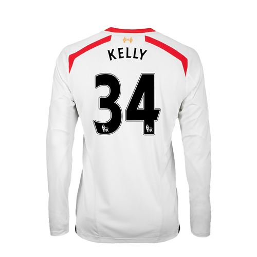 2013-14 Liverpool Away Long Sleeve Shirt (Kelly 34)