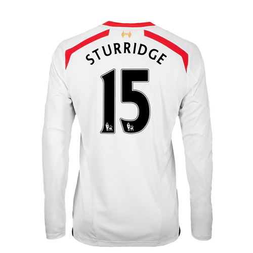 2013-14 Liverpool Away Long Sleeve Shirt (Sturridge 15)