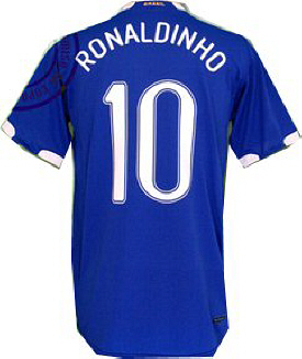Brazil Away (ronaldinho 10) 06/07
