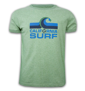 Mens Cal Surf Melee Basic T Green 85 cotton 15 Acryl