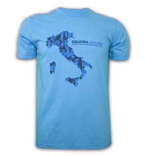 Mens Italia 1982 Basic T // Blue 100% cotton