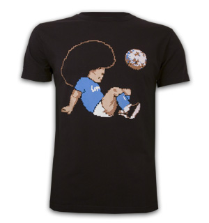 Mens Funky Football Basic T // Black 100% cotton