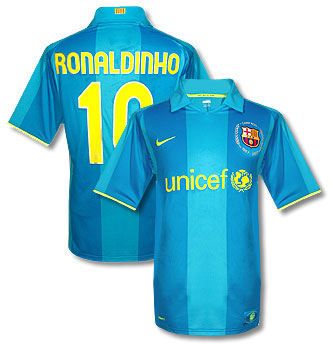 07-08 Barcelona away (with official Ronaldinho printing)
