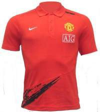 Man Utd Nike 07-08 Man Utd Polo shirt (Red)