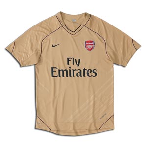 07-08 Arsenal Pre-Match Training Top (Gold)
