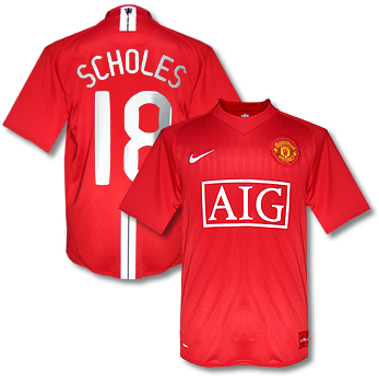 07-08 Man Utd Home (scholes 18) Cl