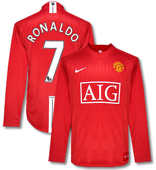 07-08 Man Utd L/S home (Ronaldo 7)