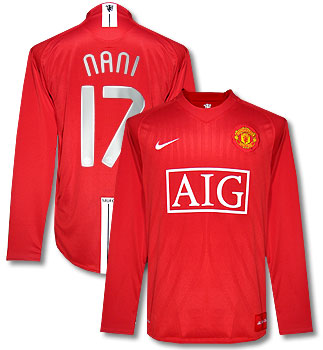 07-08 Man Utd L/S home (Nani 17) CL