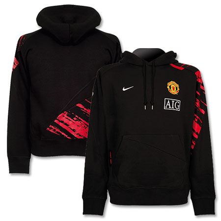07-08 Man Utd Hooded Top (Black)