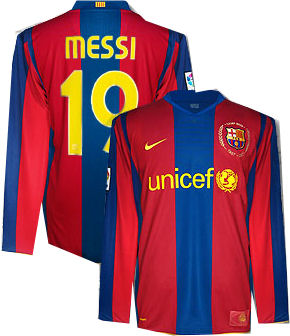 07-08 Barcelona L/S home (Messi 19)