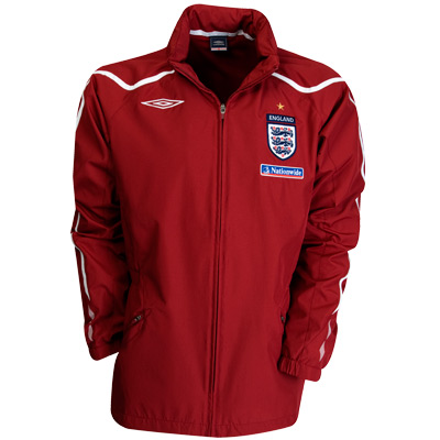 0809 England Training Shower Jacket (red)