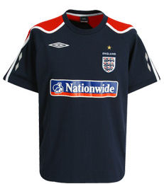 08-09 England Bench Cotton Tee (navy) - Kids
