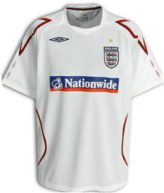 08 09 England Training shirt white