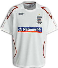08-09 England Training shirt (white)