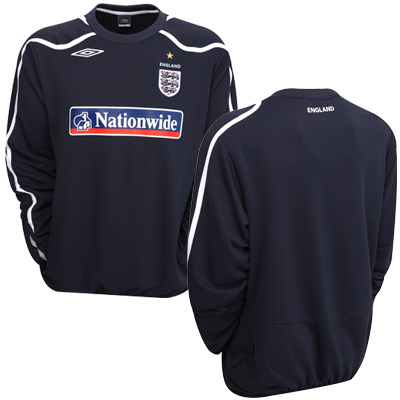 08-09 England Training Sweat Top (navy)