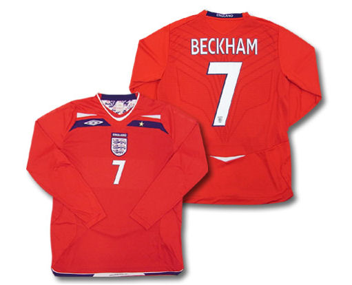 08-09 England L/S away (Beckham 7)