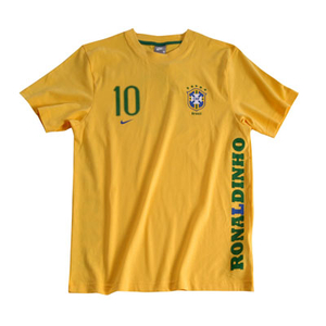 08-09 Brazil Ronaldinho T-Shirt (yellow) - Kids