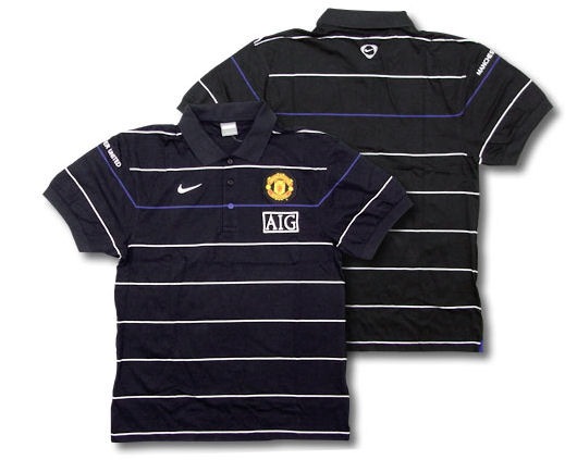 08 09 Man Utd Polo Shirt navy