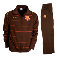 08 09 Barcelona Woven Warmup Suit Brown
