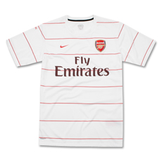 08-09 Arsenal Pre-Match Training Top (white) - Kids