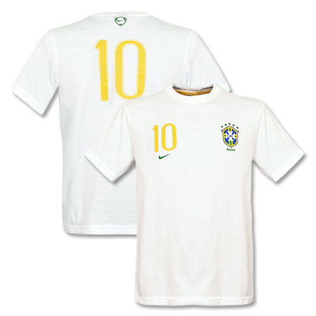 08-09 Brazil Ronaldinho Tee (white)