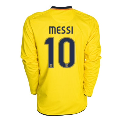 08-09 Barcelona L/S away (Messi 10)