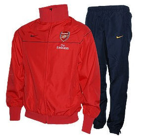 08-09 Arsenal Woven Warmup Suit (red)
