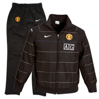 08-09 Man Utd Woven Warmup Suit (black)