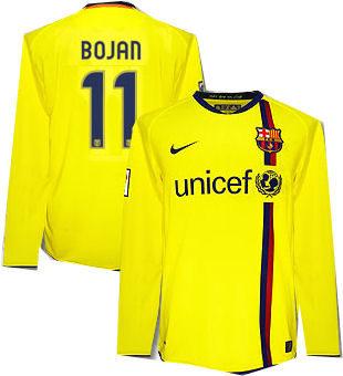 08-09 Barcelona L/S away (Bojan 11)