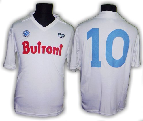 Napoli Maradona Buitoni away 1986