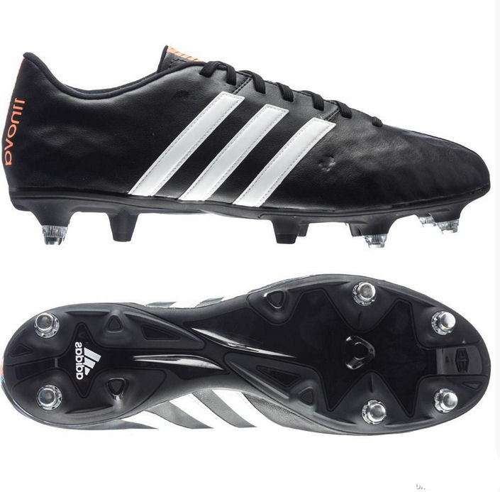 adidas 11nova SG Football Boots (Black White Orange)  adidas football boots black and white