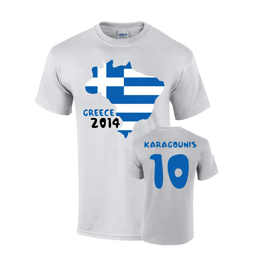 Greece 2014 Country Flag Tshirt (karagounis 10) [TSHIRTGREY] 25.57