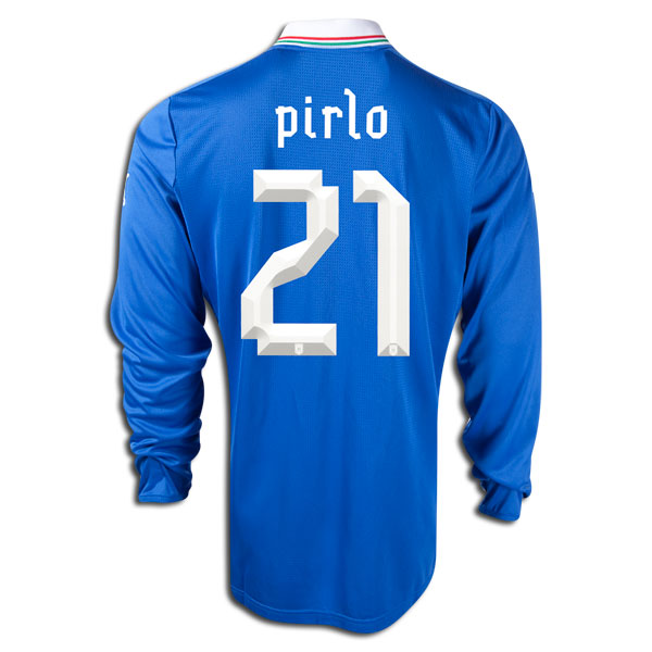 2012-13 Italy Long Sleeve Home Shirt (Pirlo 21)