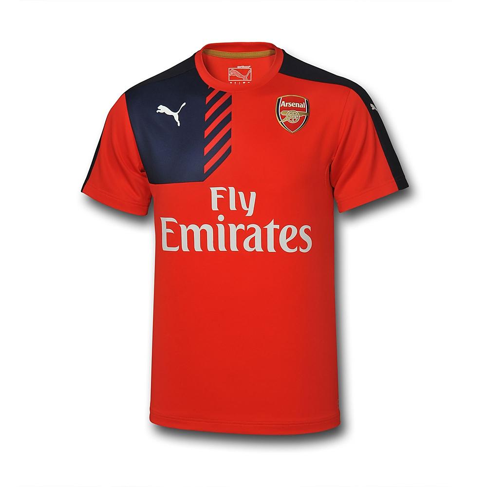 arsenal 2015 2016 puma training shirt red