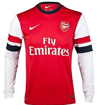 2012-13 Arsenal Nike Home Long Sleeve Shirt (Kids)