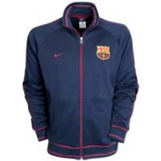 2010-11 Barcelona Nike Trainer Jacket (Navy) - Kids