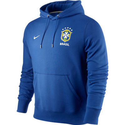 2012-13 Brazil Nike Core Hooded Top (Blue)