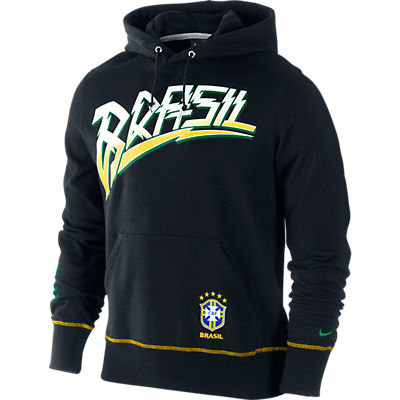 2011-12 Brazil Nike Hooded Top (Black)