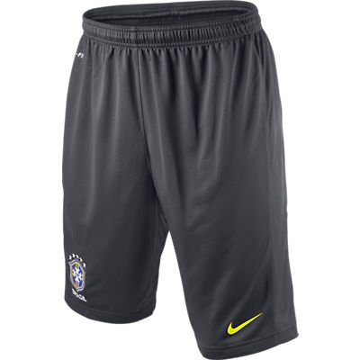 2012-13 Brazil Nike Longer Knit Shorts (Black)