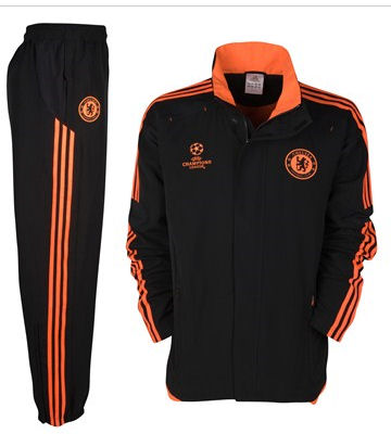2011-12 Chelsea Adidas UCL Presentation Tracksuit (Black)