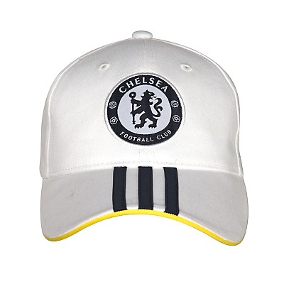 2011-12 Chelsea Adidas 3 Stripe Baseball Cap (White)